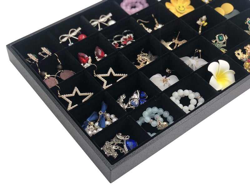 Stratalife Jewelry Organizer Drawer Tray Stackable Jewelry Organizer Removable Jewelry Storage Display Holder Case Drawer Inserts for Jewelry Rings Earring (30 Grid) - Image 3